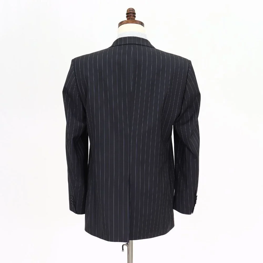 Banana Republic 42R Navy Striped 3-Button Sport Coat Blazer Jacket V702
